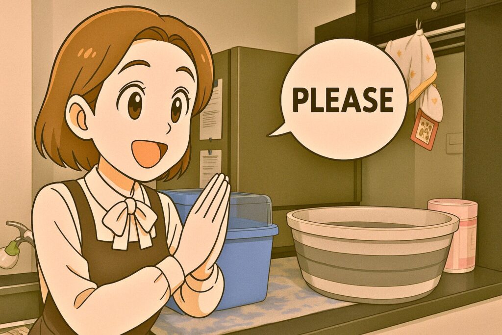 爽やかにお願いをする
