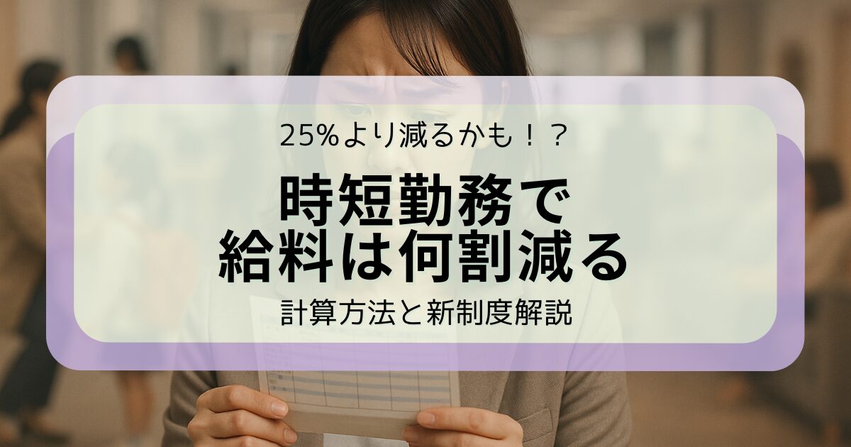 アイキャッチ　時短金腕給料は何割減る