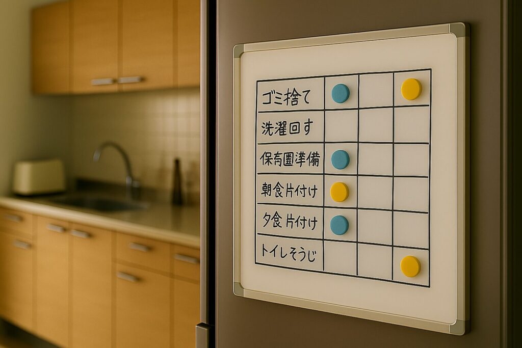 家事タスクの見える化のイメージ