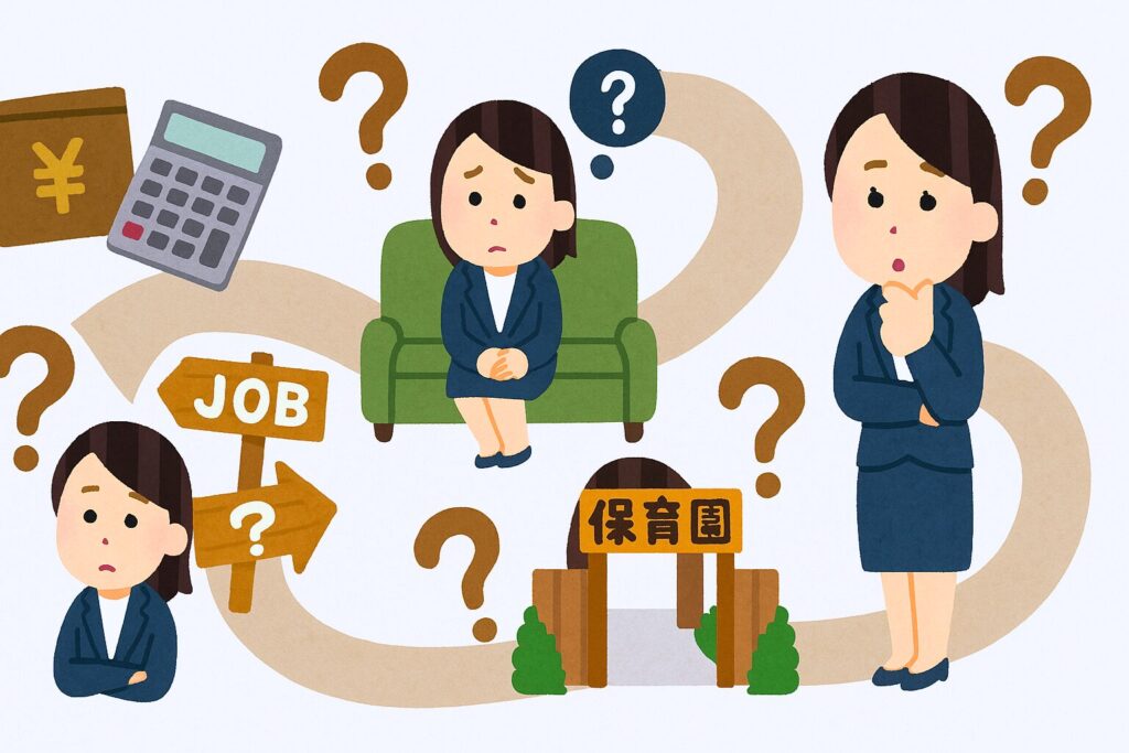 悩む女性会社員