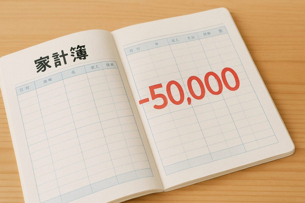赤字の家計簿