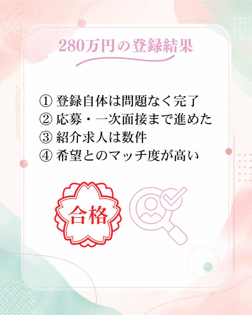 年収280万円がJACリクルートメントに登録した結果