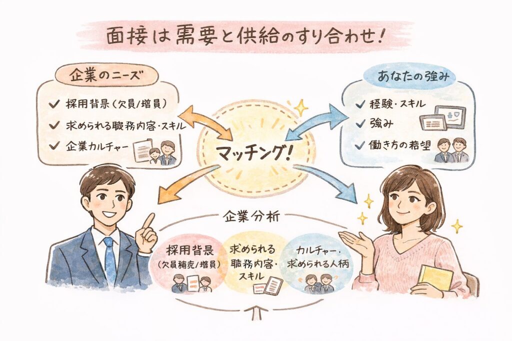 面接は需要と供給のすり合わせ