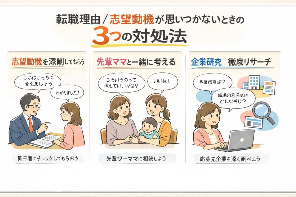 転職理由/志望動機が思いつかないときの3つの対処法